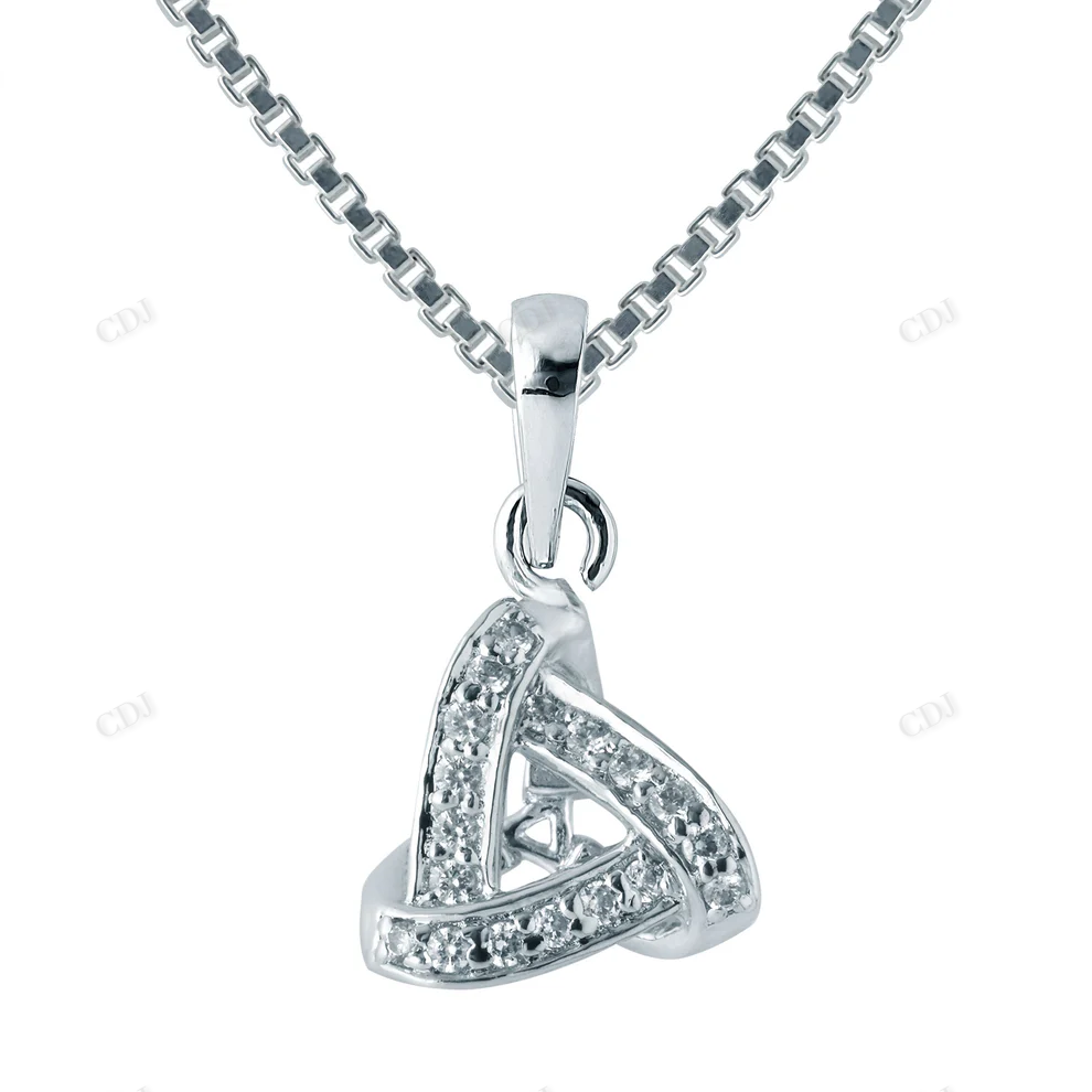 Sterling Silver Interlocking Triangle Shape Pendant hip hop jewelry CustomDiamJewel