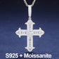 Baguette Cross Real Natural Diamond Pendant In 10K Gold hip hop jewelry CustomDiamJewel