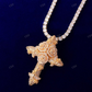 Hip Hop Two Tone Antique Design Cross Pendant hip hop jewelry CustomDiamJewel