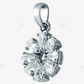 Sterling Silver Pear Cut Flower Shap Moissanite Pendant hip hop jewelry CustomDiamJewel