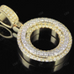 1.5" 1.6 CTW 10K Two Tone Gold Diamond Custom Initial 'O' Letter Pendant CustomDiamJewel
