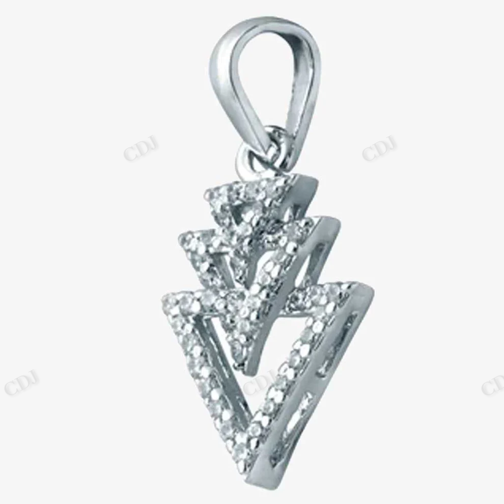 Sterling Silver Arrow Shape Moissanite Pendant hip hop jewelry CustomDiamJewel