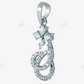 Moissanite Diamond Sterling Silver Flower Drop Shape Pendant hip hop jewelry CustomDiamJewel