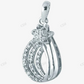 Sterling Silver Moissanite Charm Pendant hip hop jewelry CustomDiamJewel