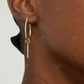 Pave Diamond Single Hoop Earrings For Women