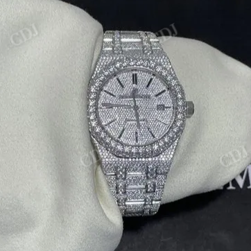 Luxury Automatic Movement Stainless Steel Iced Out Watch customdiamjewel