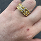 Canary Moissanite Hip Hop Ring  customdiamjewel   