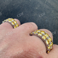 Canary Moissanite Hip Hop Ring  customdiamjewel   
