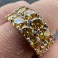 Canary Moissanite Hip Hop Ring  customdiamjewel   