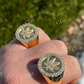 Vintage style Leaf Diamond Ring  customdiamjewel   