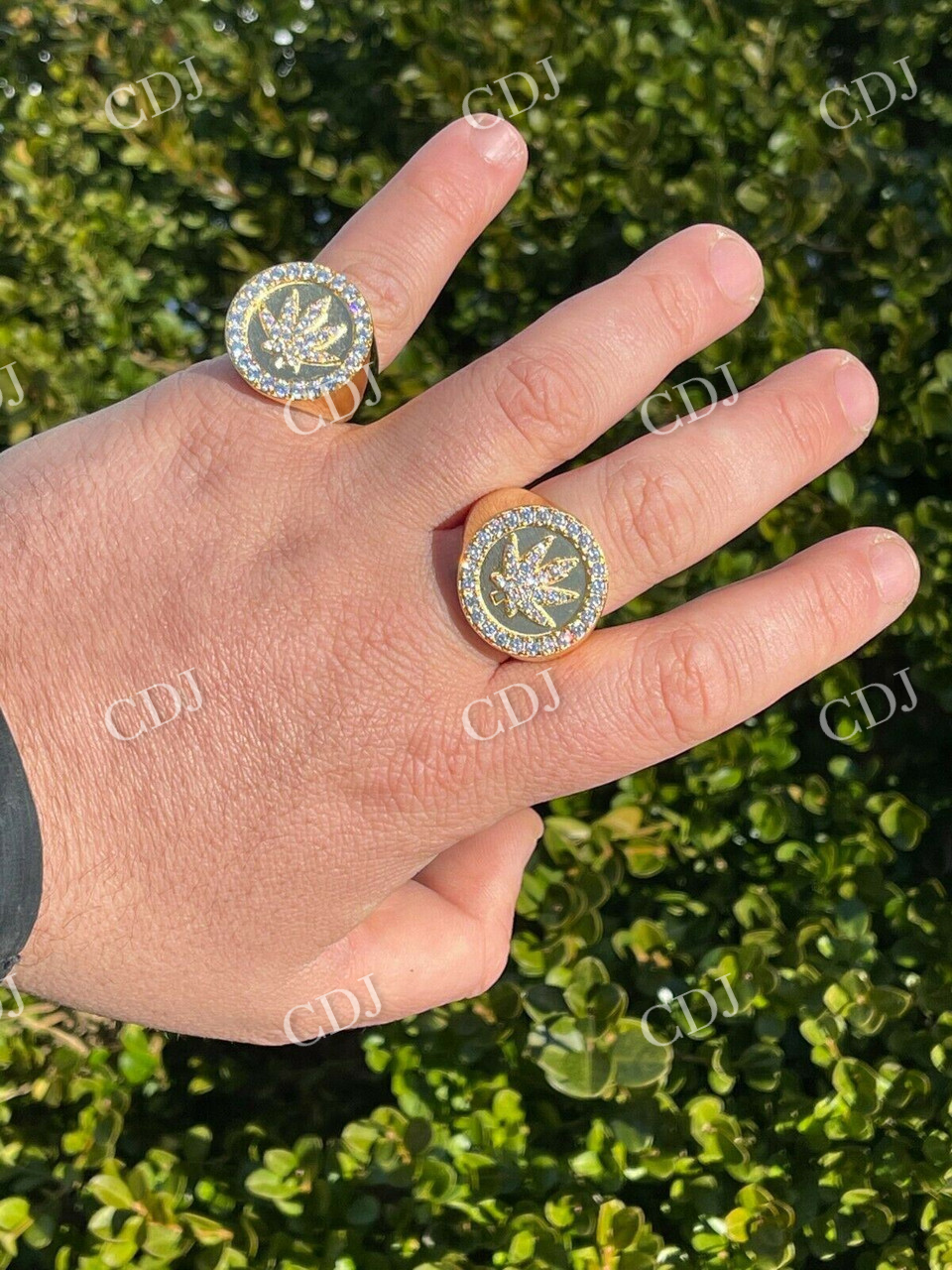Vintage style Leaf Diamond Ring  customdiamjewel   