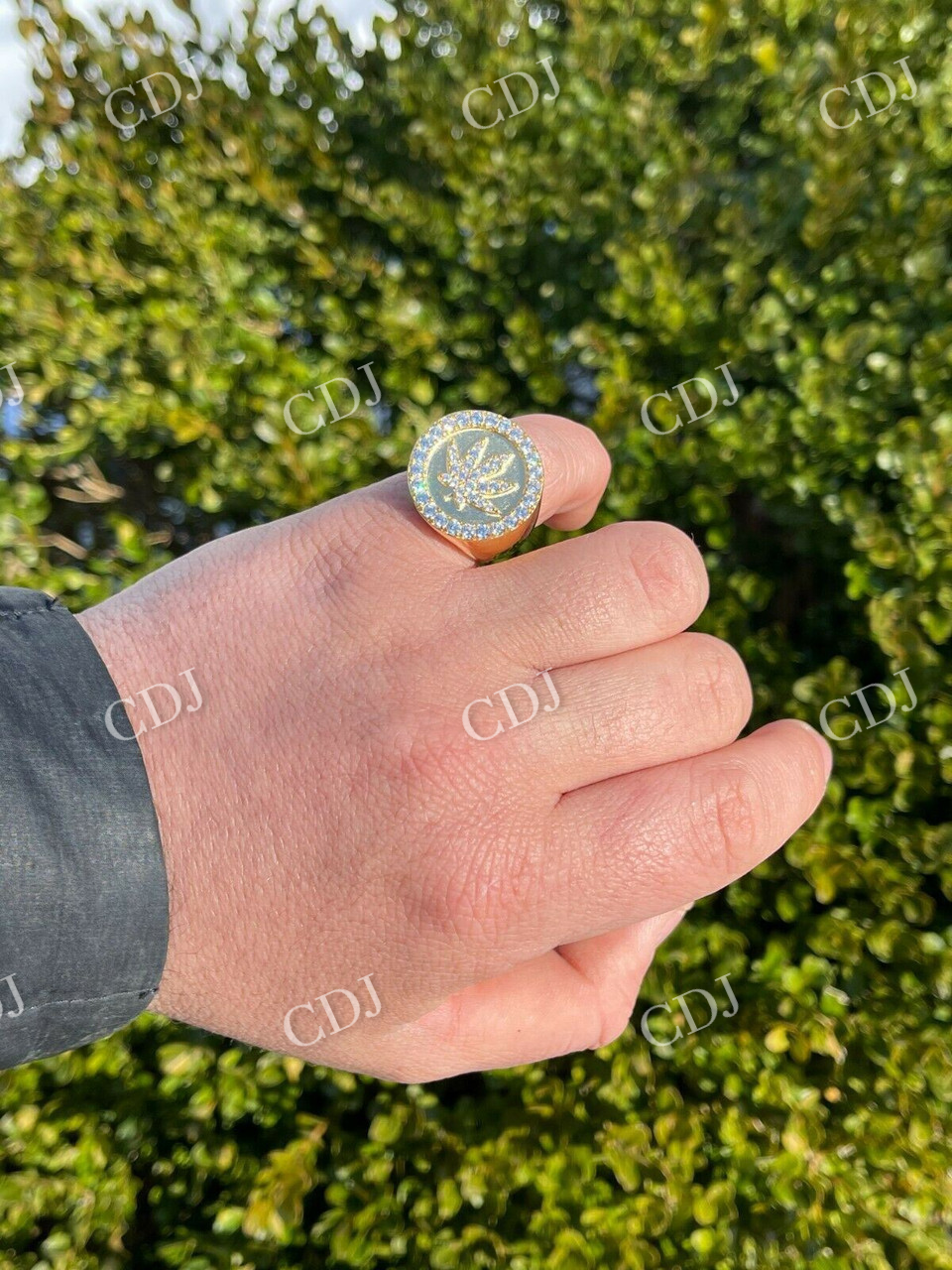 Vintage style Leaf Diamond Ring  customdiamjewel   