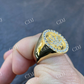 Vintage style Leaf Diamond Ring  customdiamjewel   