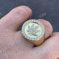 Vintage style Leaf Diamond Ring  customdiamjewel   