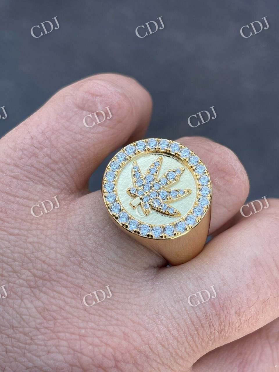 Vintage style Leaf Diamond Ring  customdiamjewel   