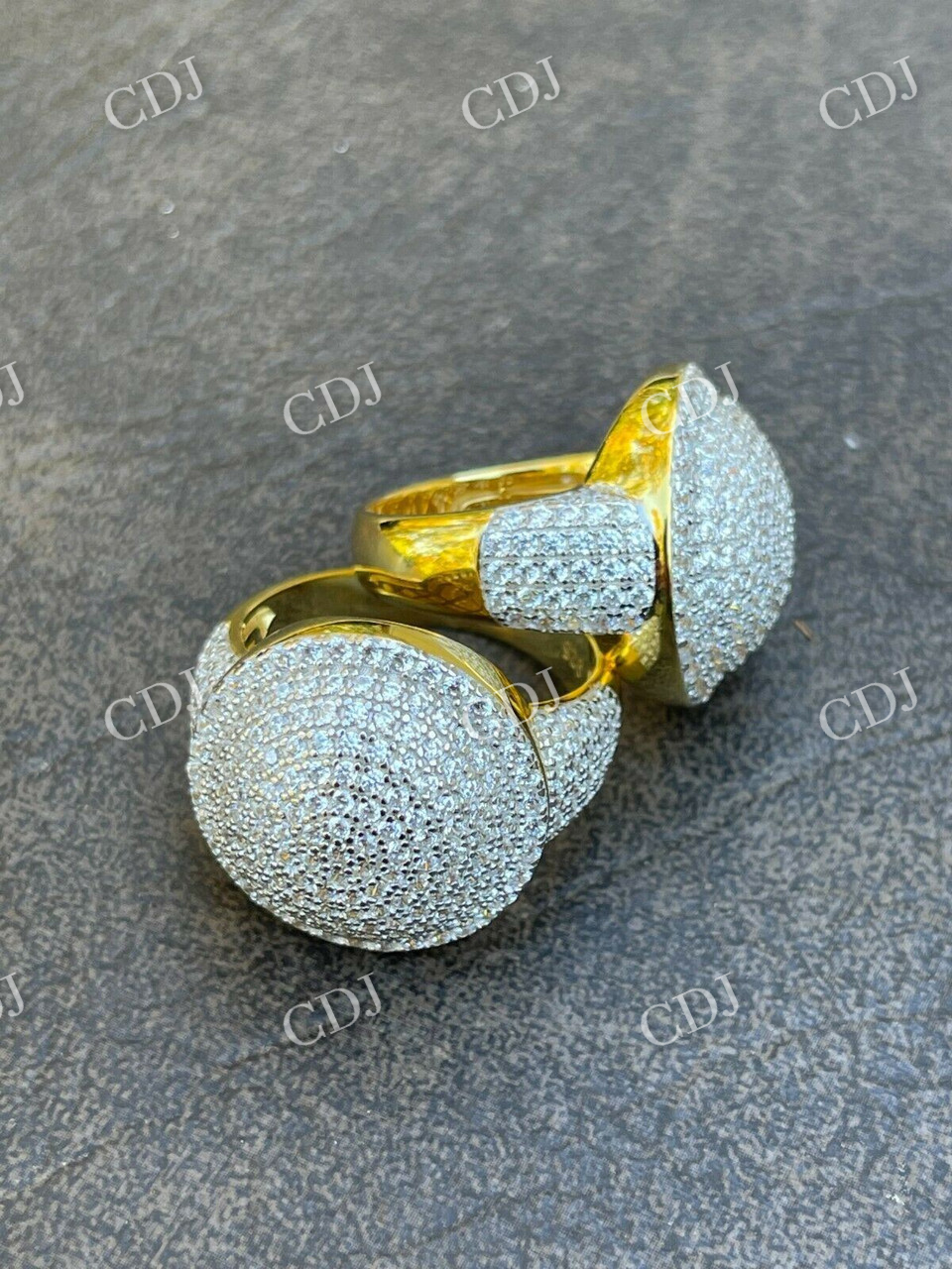 Fully Iced Out Hip Hop Men's Ring  customdiamjewel   