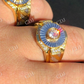 Two Tone Solitaire Diamond Ring  customdiamjewel   
