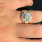 Two Tone Solitaire Diamond Ring  customdiamjewel   