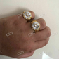 Two Tone Solitaire Diamond Ring  customdiamjewel   