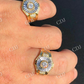 Two Tone Solitaire Diamond Ring  customdiamjewel   
