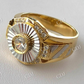Two Tone Solitaire Diamond Ring  customdiamjewel   