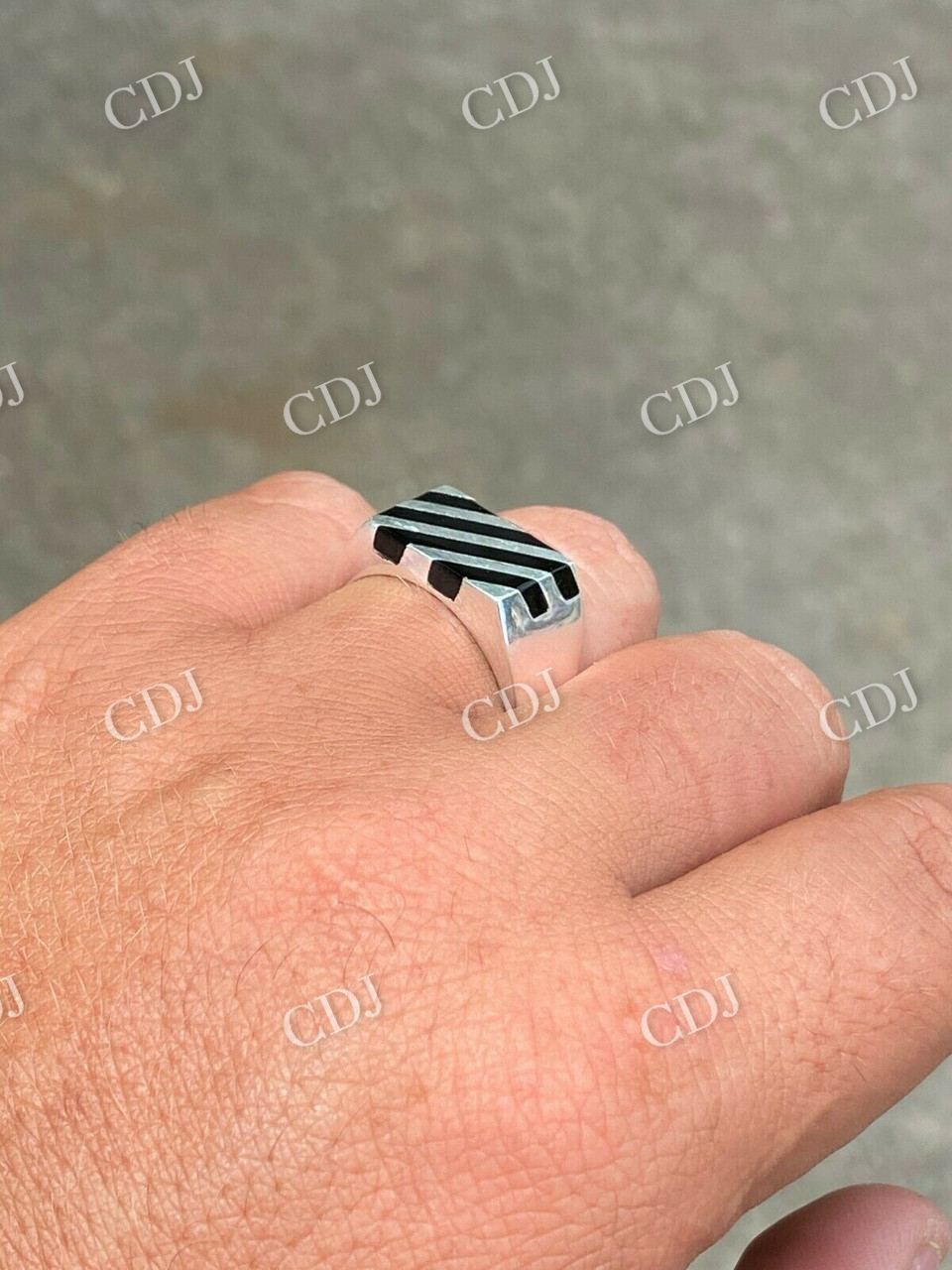 14K Solid Gold Men's Ring  customdiamjewel   