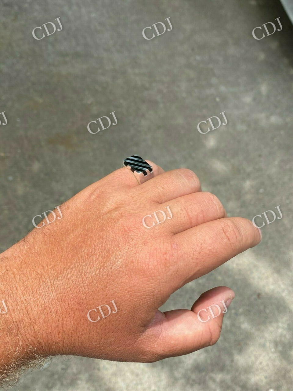 14K Solid Gold Men's Ring  customdiamjewel   