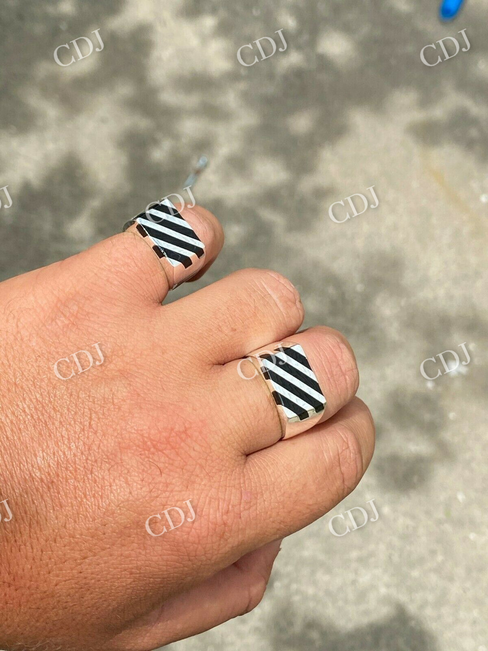 14K Solid Gold Men's Ring  customdiamjewel   