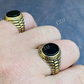 14K Solid Gold Black Onyx Ring  customdiamjewel   