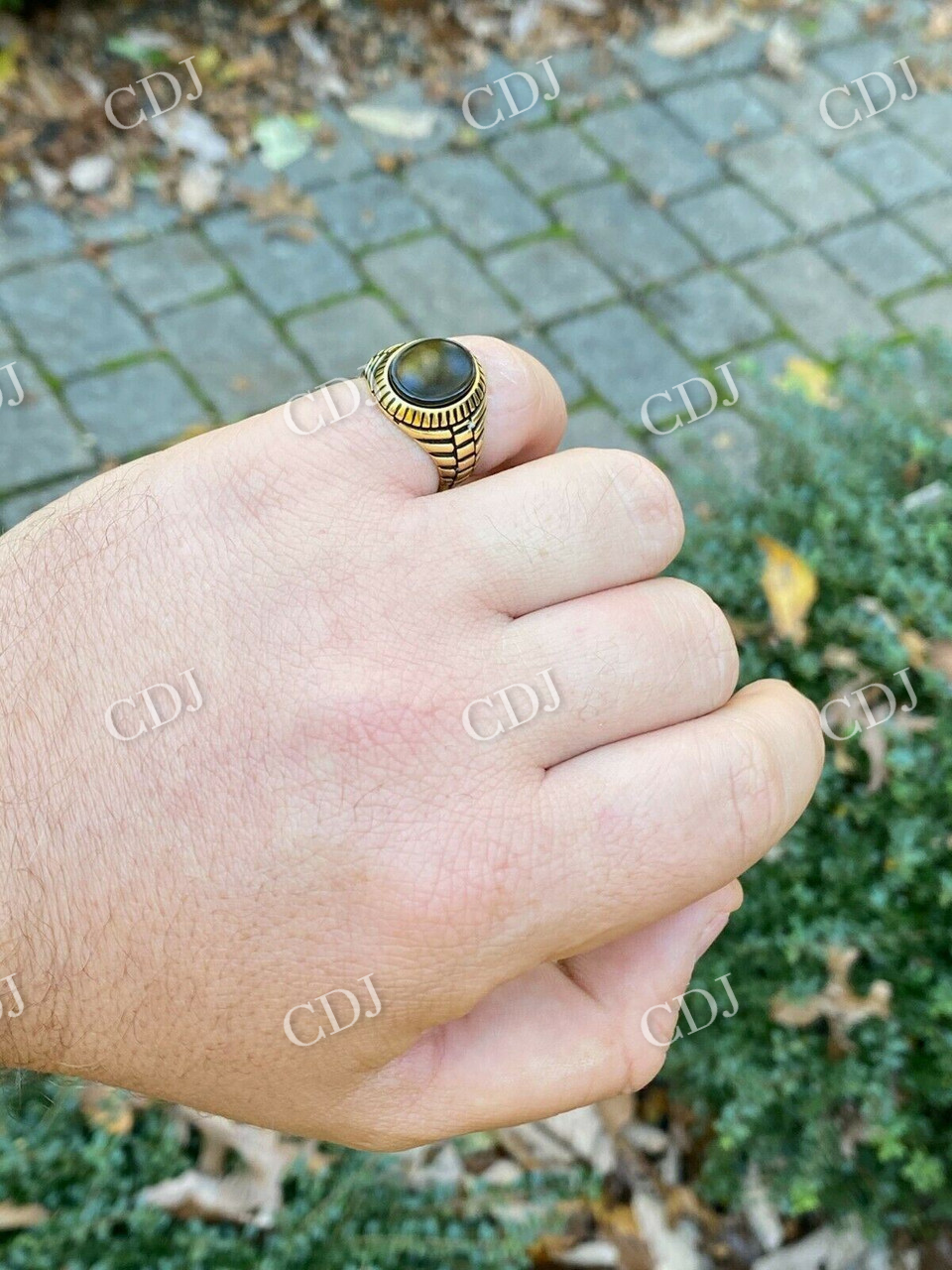 14K Solid Gold Black Onyx Ring  customdiamjewel   