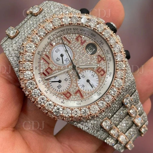 Iced Out VVS Diamond Men Watch Automatic Man Wrist Watch customdiamjewel