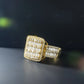 Silver Moissanite Baguette Diamond Square Ring hip hop ring customdiamjewel