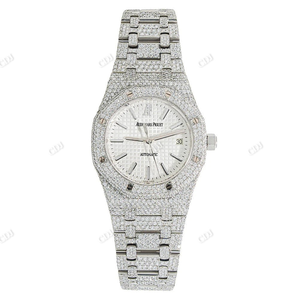 AP Fully Iced Out Moissanite Diamond Watch customdiamjewel