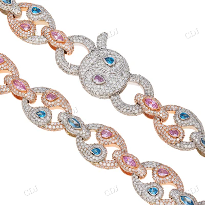 Hip Hop Moissanite Diamond Chain Necklace hip hop jewelry CustomDiamJewel