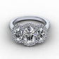 3 Stone Oval Cut  Moissanite Engagement Ring  customdiamjewel   