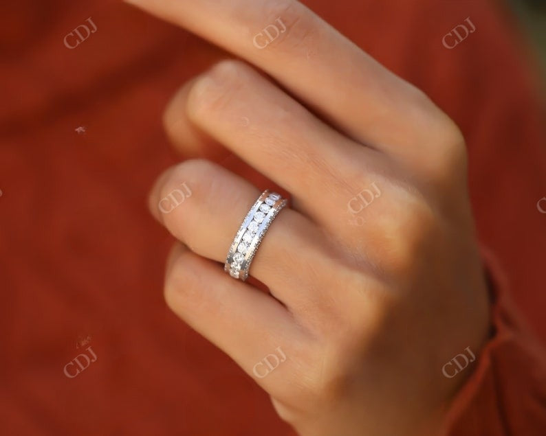5mm Channel Set Natural Diamond Full Eternity Wedding Band  customdiamjewel   