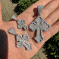 Baguette Diamond Gothic Cross Pendant For Men  customdiamjewel   
