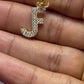 Custom Letter JF Round Lab Grown Diamond 14K Yellow Gold Pendant hip hop jewelry customdiamjewel   