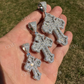 Baguette Diamond Gothic Cross Pendant For Men  customdiamjewel   