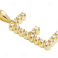 1" 0.20 CTW 10K Gold Natural Diamond Initial E Pendant CustomDiamJewel