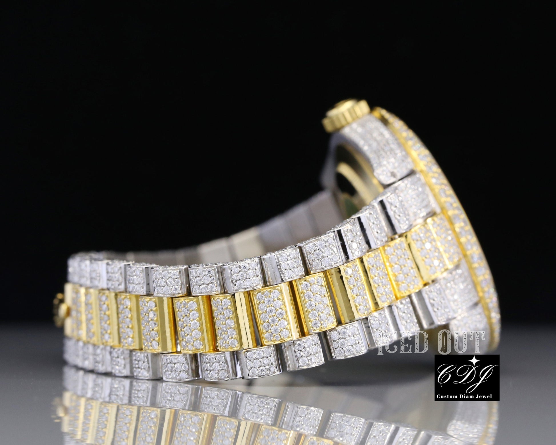 Hip Hop Iced Out VVS Moissanite Diamond Luxury Rolex Watches For Rapper customdiamjewel
