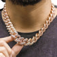 19MM Baguette Diamond Sterling Silver Cuban Chain hip hop jewelry CustomDiamJewel