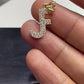 Custom Letter JF Round Lab Grown Diamond 14K Yellow Gold Pendant hip hop jewelry customdiamjewel   