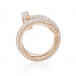 18K Rose Gold Moissanite Diamond Nail Ring For Men hip hop jewelry CustomDiamJewel