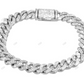 Silver Moissanite Two Tone Hip Hop Cuban Bracelet
