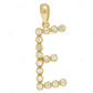 1" 0.20 CTW 10K Gold Natural Diamond Initial E Pendant CustomDiamJewel