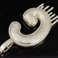 2" 1.5 CTW 10K Gold Real Diamond Letter 'G' Initial Drip Pendant CustomDiamJewel