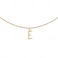 1" 0.20 CTW 10K Gold Natural Diamond Initial E Pendant CustomDiamJewel