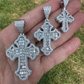 Baguette Diamond Gothic Cross Pendant For Men  customdiamjewel   