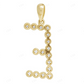 1" 0.20 CTW 10K Gold Natural Diamond Initial E Pendant CustomDiamJewel
